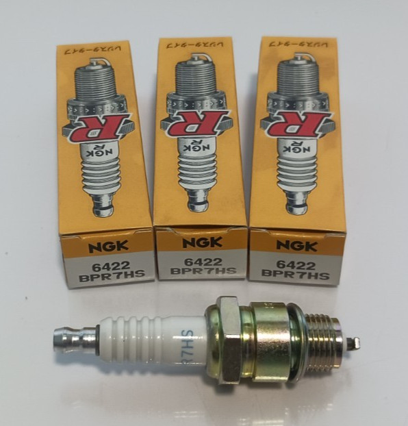 3X GENUINE OEM NGK SPARK PLUGS 6422 NOS BPR7HS PORSCHE VOLVO FREE SHIPPING