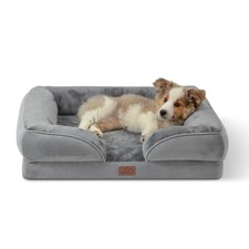 Orthopedic Dog Bed Medium Size Dogs - Washable Small 28"L x 23"W x 6.5"Th Grey