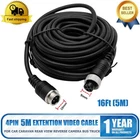 5M 16ft 4Pin Extension Cable For Car,Bus,Van,RV Rear View Backup Camera
