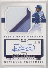 2016 Panini National Treasures Purple 15/49 Adalberto Mondesi Raul A Auto 0a6