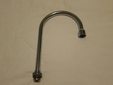 T & S BRASS Chrome Swivel Gooseneck Spout - 10" High X 6" Gooseneck