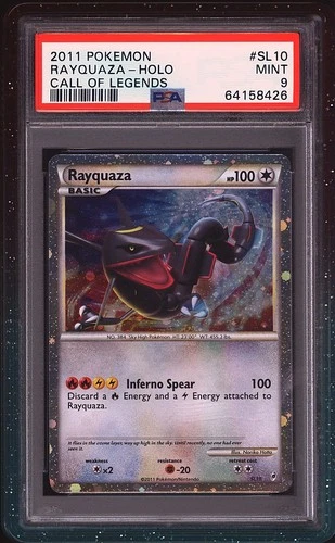 Pokemon 2011 Rayquaza SL10 Holo Call Of Legends Guard Included PSA 9