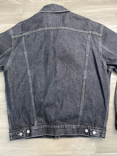 Vintage Guess Denim Trucker Jean Jacket Mens XLarge Black Workwear USA Made - Picture 7 of 10