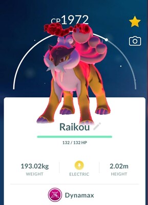 Pokémon Go Dynamax Raikou/Entei/Suicune Non-Shiny Pokemon Trade Go