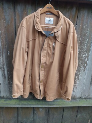 Men's Aigle 2XL Medium Weight Fall Jacket Tan Full Zip Mid Length XXL