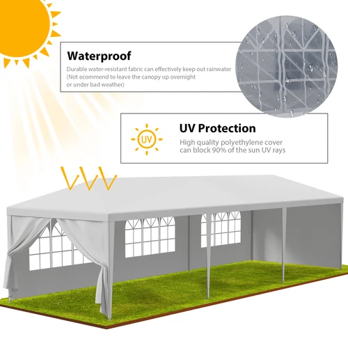 10'x30' Portable Canopy Party Tent Wedding Tent Outdoor Pavilion Cater BBQ Tent - Picture 4 of 11