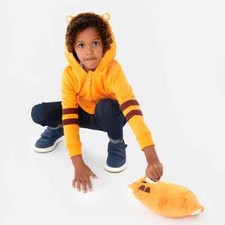 45 Tomo the Tiger Zip-Up Hoodie Orange Brown