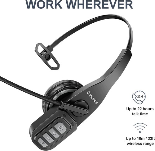Trucker Wireless Headset Bluetooth with Microphone Noise cancelling 5.0 22 Hrs. - Picture 5 of 11