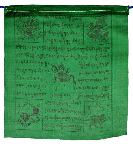 Tibetische Gebetsfahnen Länge 5,5m - 5er Set Original Tibetan Prayer Flags Nepal - Bild 3 von 6