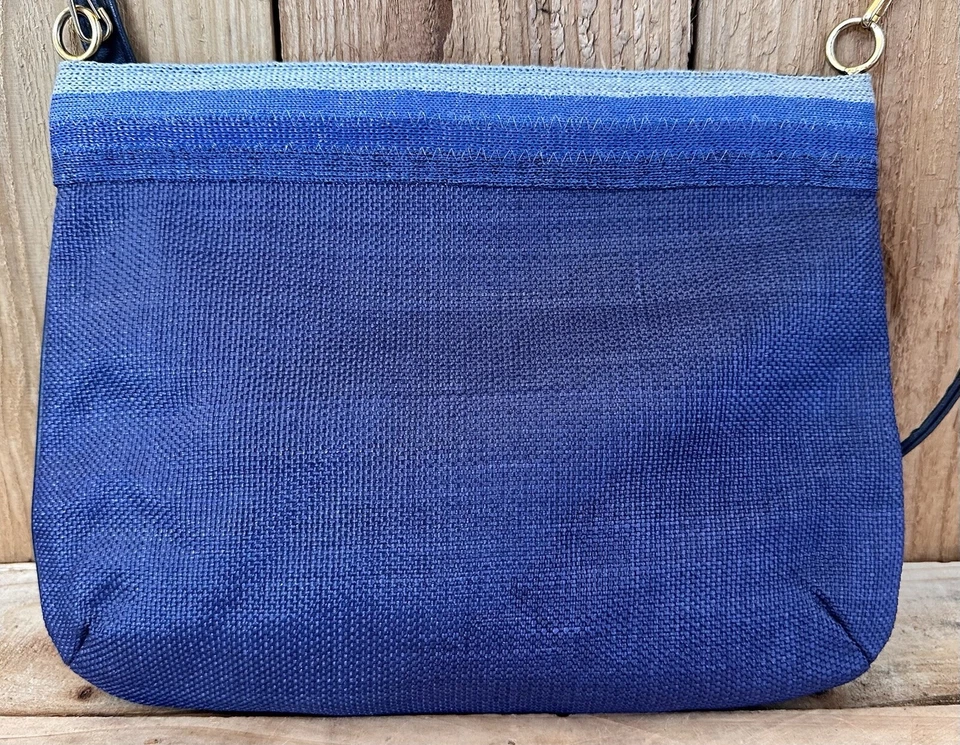 Винтажный итальянский клатч сумочка синий Thissel сделано в Италии шик ретро тонкий - Изображение 2 из 4