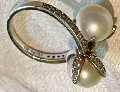 Thomas Sabo ring AG 925 Silver white sheen pearls