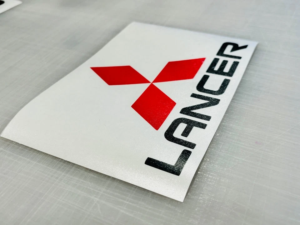 Mitsubishi Lancer Vtg Style Vinyl Decal Many Sizes & Colors - Image 2 of 4