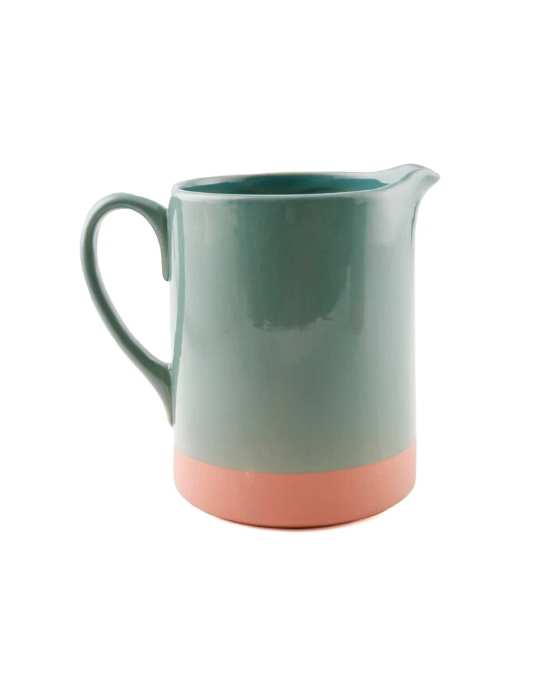 Thirstystone 263402 La Dolce Vita Stoneware Pitcher Green/Terracotta - Image 2 of 2