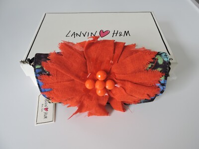LANVIN FOR H&M Damen Handtasche aus Stoff Blumen, NEU mit Box