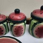 Watermelon 8pc canister set kitchen summer fruit storage