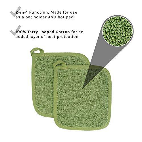 Ritz Royale Collection 100 Cotton Terry Cloth Pot Holder Set 2Pack