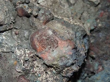 COPPER CRYSTALS REPLACING FIREBRICK, KEWEENAW LAKE SUPERIOR MICHIGAN MINE 30 Lbs