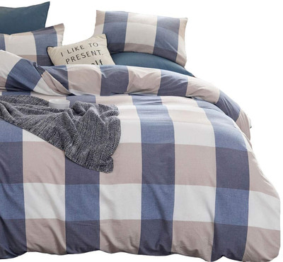 ATsense Duvet Cover King, 100% Washed Cotton, Bedding Duvet Cover Set, 3-Piece, 606015478737  eBay