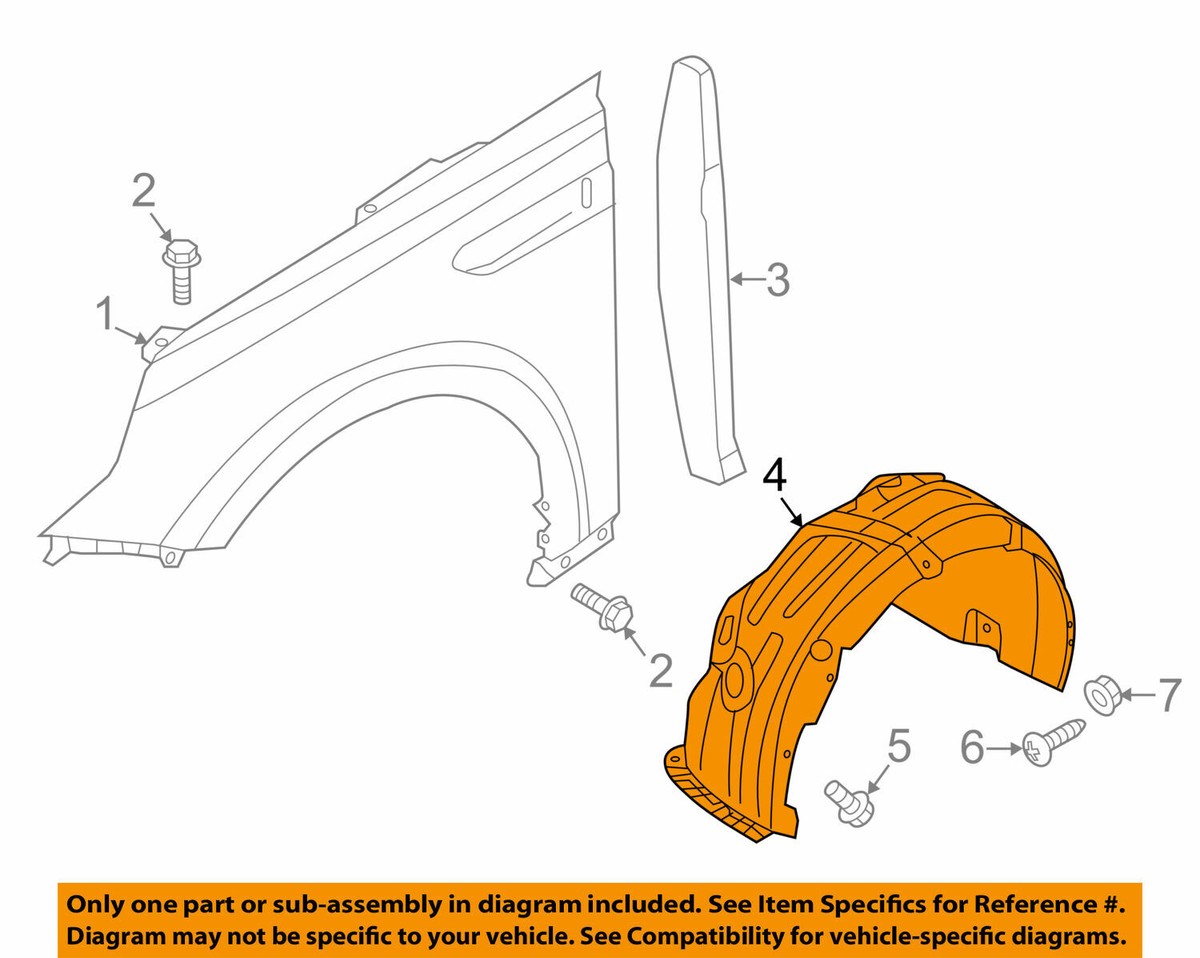 GENUINE OEM Fender Liner Front LEFT Driver For 2024-2025 Kia EV9