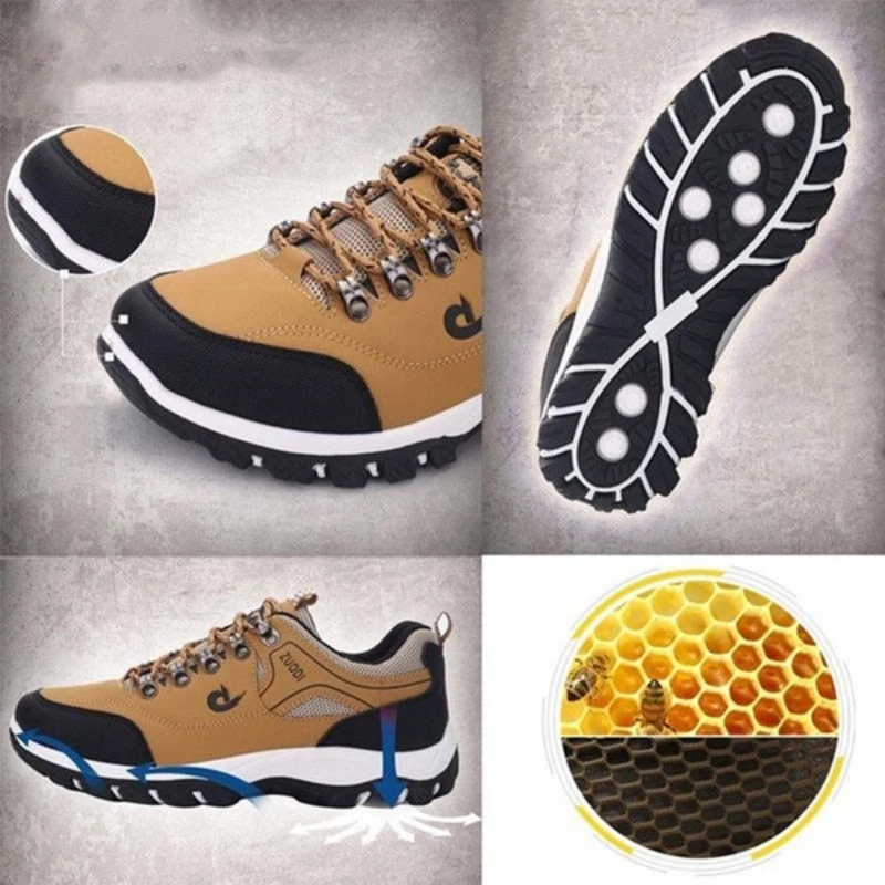 Men's Hiking Shoes Waterproof Sports Camping Tennis Outdoor Trekking Sneakers - Image 3 of 4