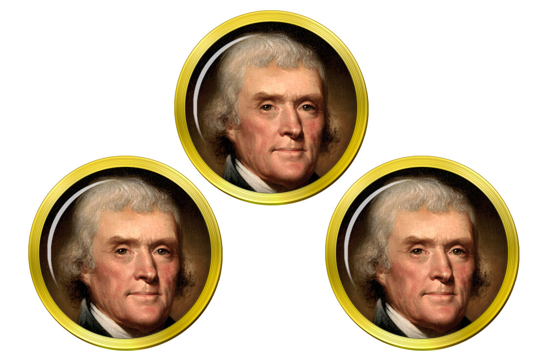 President Thomas Jefferson Golf Ball Markers