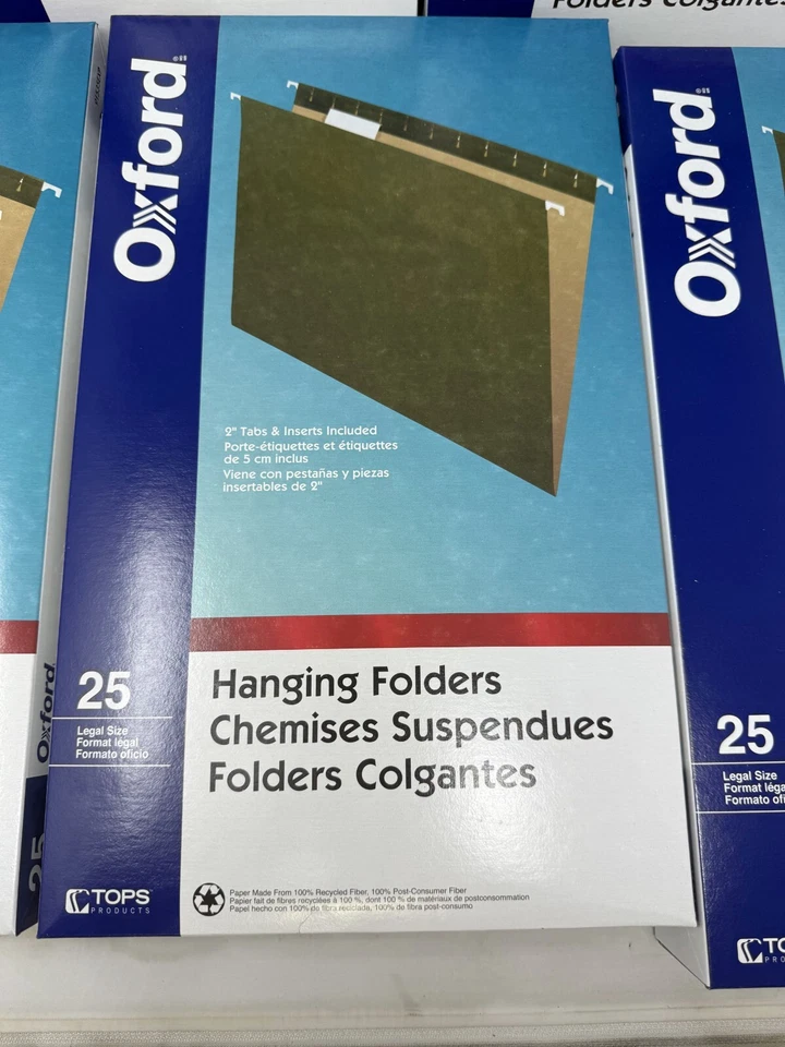 Lot of 5 Oxford 91535 Hanging File Folders Legal Size 25 Pcs TOTAL 125 - Image 4 of 4