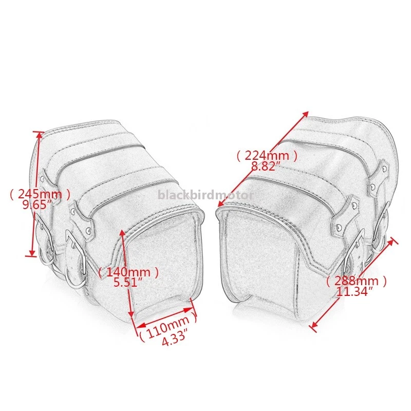 Bolsas de sillín de equipaje de almacenamiento lateral negras aptas para Harley Sportster XL883 XL1200 Foto 4 de 4