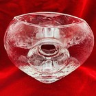 MUURLA Clear Crystal “O” Slanted/Donut Vase Rare — photo 2
