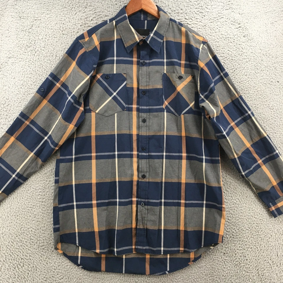 Camisa de franela manga larga Akademiks para hombre XL multicolor bolsillos a cuadros con botones Foto 2 de 4