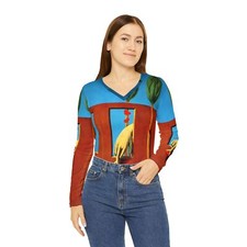 Max Ernst At the First Clear Word Masterpiece Fine Art Women V-neck Shirt Top