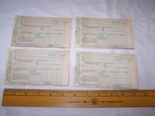 4 - 1960 SINCLAIR Gas & Oil Service Station Invoice Receipts - Dinosaur
