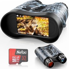Night Vision Goggles, 4K Night Vision Binoculars 3.2" HD Display and 32GB TF