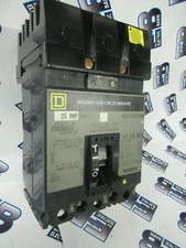 Square D FAB36025, 25 Amp, 600 Volt, 3 Pole, Grey, Circuit Breaker- WARRANTY