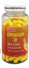 Omega 3 for Roosters, Chickens Suplementos Naturales Par Gallos 100 cápsulas 