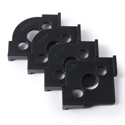 HERMIT TOOLS Pack of 4 Radius Jig Router Templates Corner Radius Routing Temp...