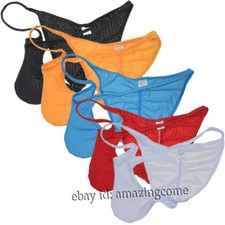 Men's Micro Gathered Rio Cheeky Briefs Underwear Brazilian Pucker Bikini Briefs