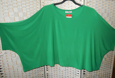 BOLERO MAGNA KurzTunika KurzPoncho Lagenlook Überwurf**GRÜN*kastig