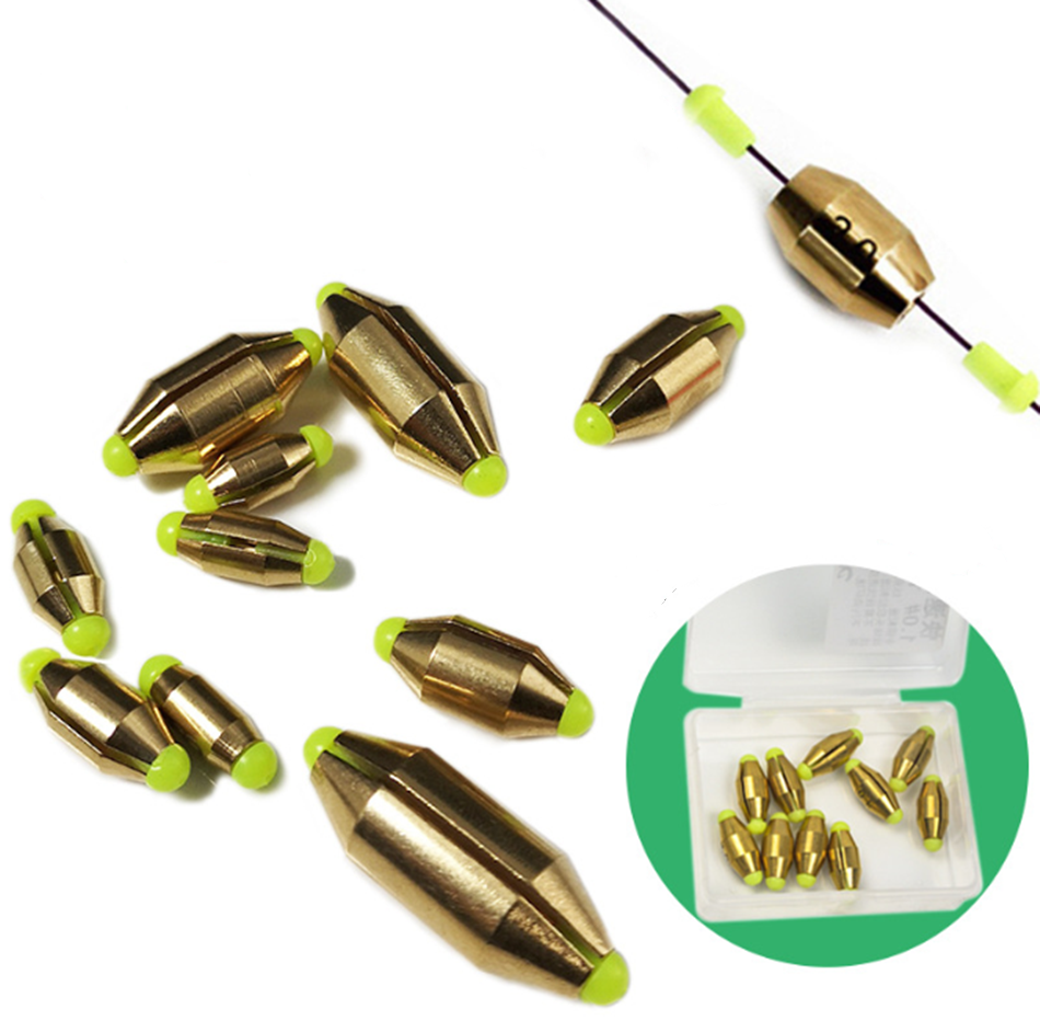 20Pcs Brass Fishing Weight Inline Trolling Quick Set Lead Sinkers Swivel  Weights