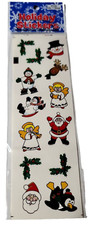 Holiday Stickers 1 Sheet Frosty Snowman Santa Penguin Holy Angel Reindeer 4/133
