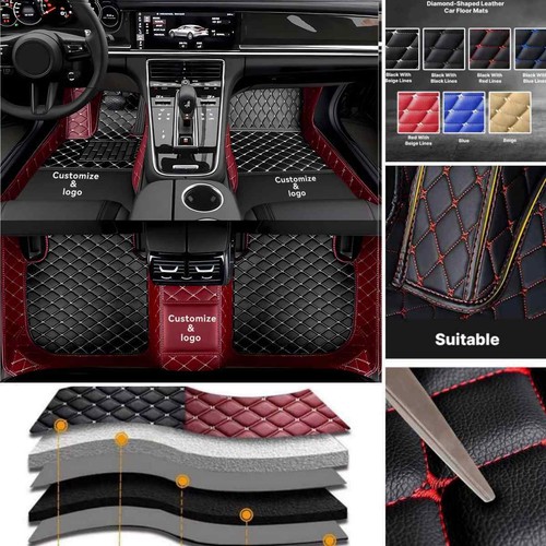 For Dodge Durango RT SRT Hellcat 2004-2024 Car Floor Mats PU Leather Carpets - Imagen 7 de 35