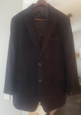 Ralph Lauren Mens Black 2 Button Corduroy Blazer Sport Coat 44L