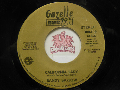 Randy Barlow – California Lady / We're Crazy, 45 RPM G+ (BA) | eBay