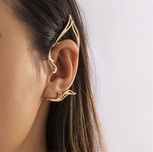 Halloween Metal Fantasy Fairy Elf Pointed Ear Cuff Hook On Tip Earring One Side - Picture 24 of 25