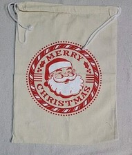 Santa  s Toy Sack Linen Bag Santa Claus Christmas 7 Bag Lot