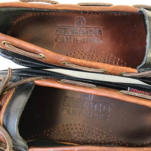 Sebago Campsides Vintage 1 Eye Boat Shoe Black New RARE - Picture 7 of 12