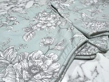 French Floral Botanical Valance Scalloped Lined Ellis Made USA