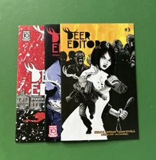 DEER EDITOR 1 2 3 Lindsay Kivela Mad Cave 2024 Complete New 1st prints