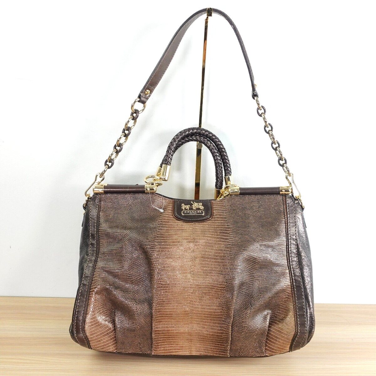 VINTAGE Coach Bag 70TH ANNIVERSARY Brown Leather Shoulder Exotic