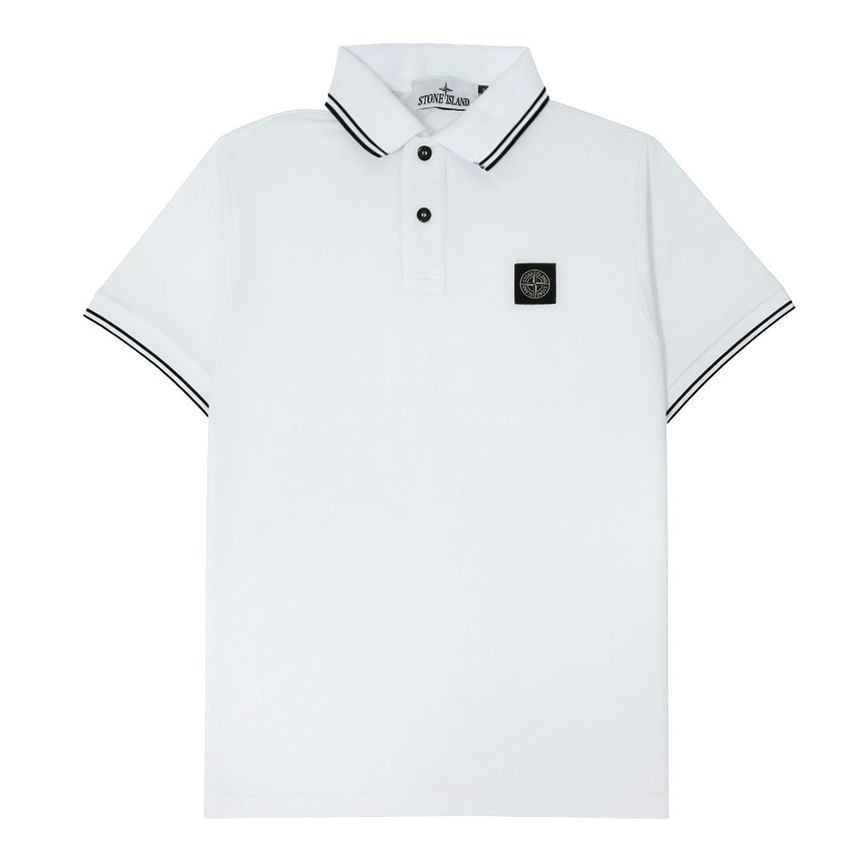 Stone Island Logo Patch Men's Polo Short Sleeve T-Shirt 155072851