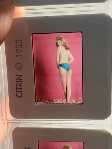29 VTG 1980's CITRIN Color Photo 35mm Slides Nude Blonde Skinny Glamour Model - Picture 7 of 10
